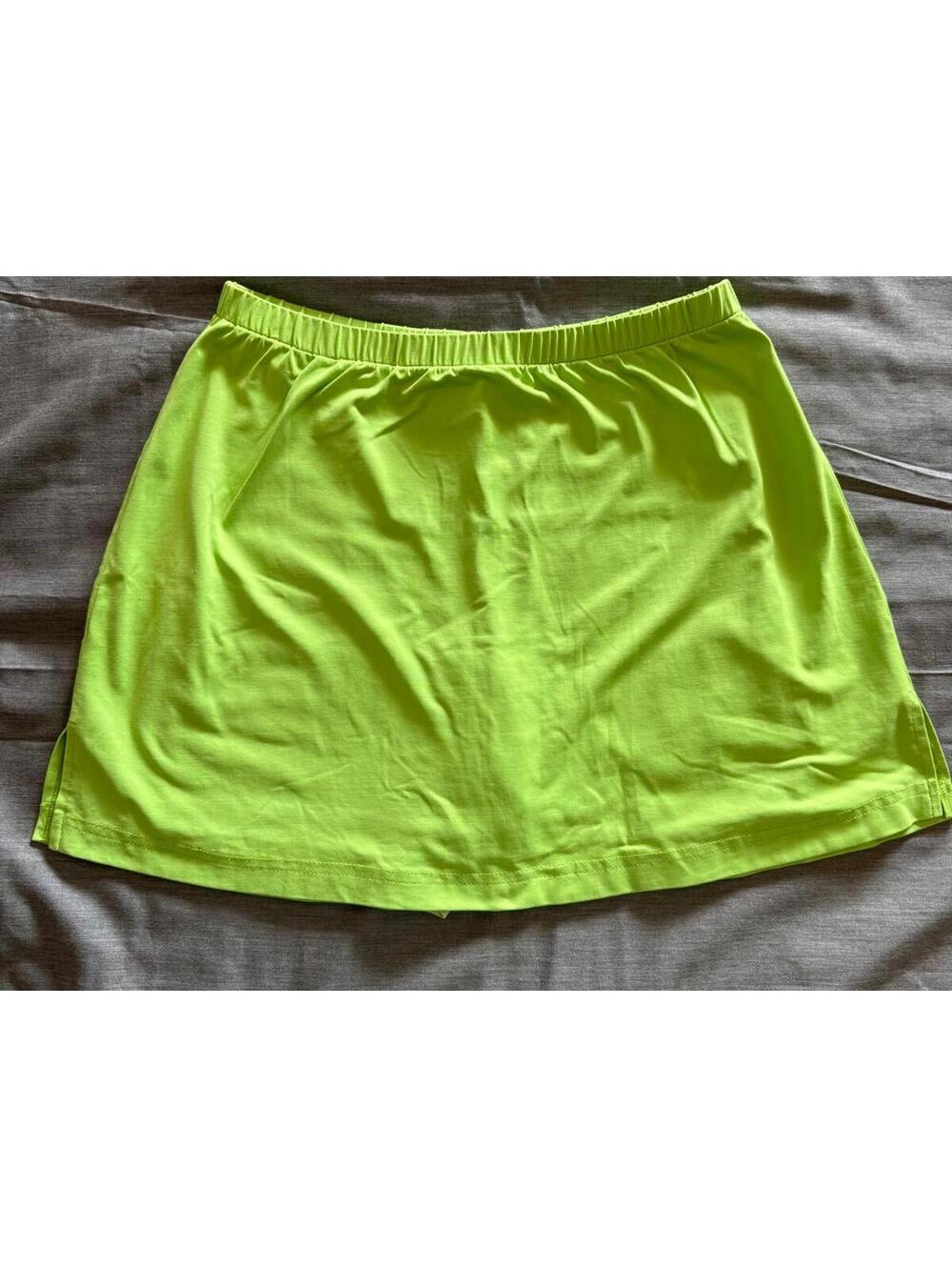 Vintage Womens Lillys of Beverly Hills Lime Green Tennis Skort Size Medium